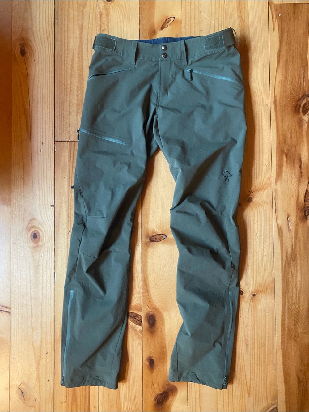 Norrona Falketind Flex 1 Olive Color Hiking Technical Pants Size M Women
